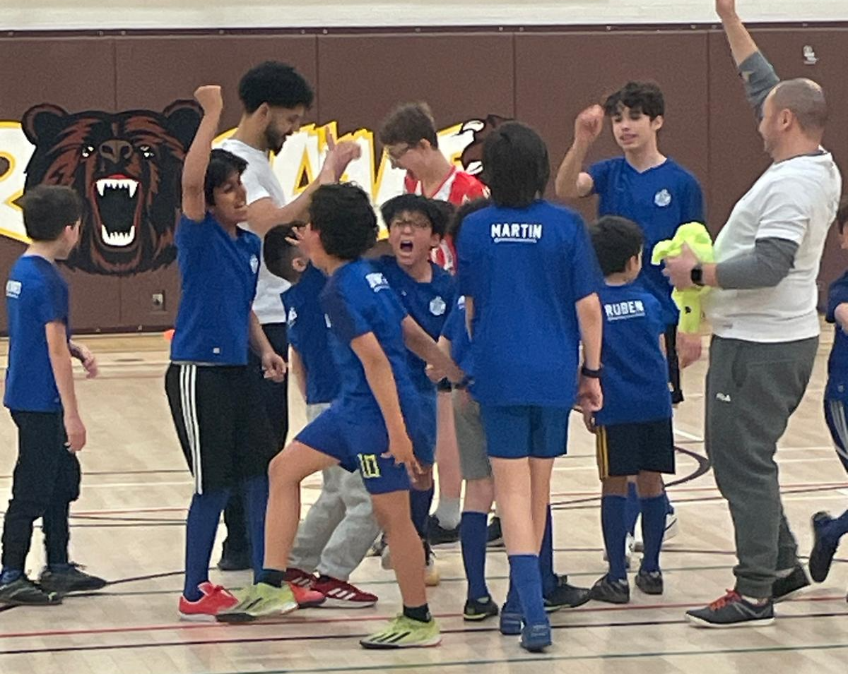 Team celebrating a great play